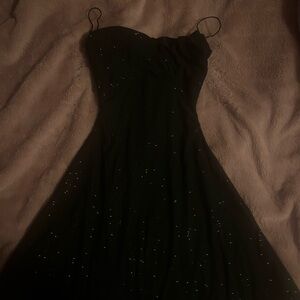 Windsor Black Sparkling Backless Dress